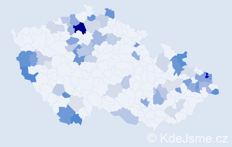 Příjmení: 'Minárik', počet výskytů 157 v celé ČR