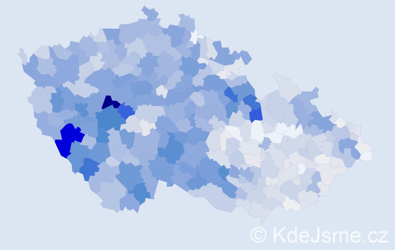 Příjmení: 'Matějková', počet výskytů 4622 v celé ČR