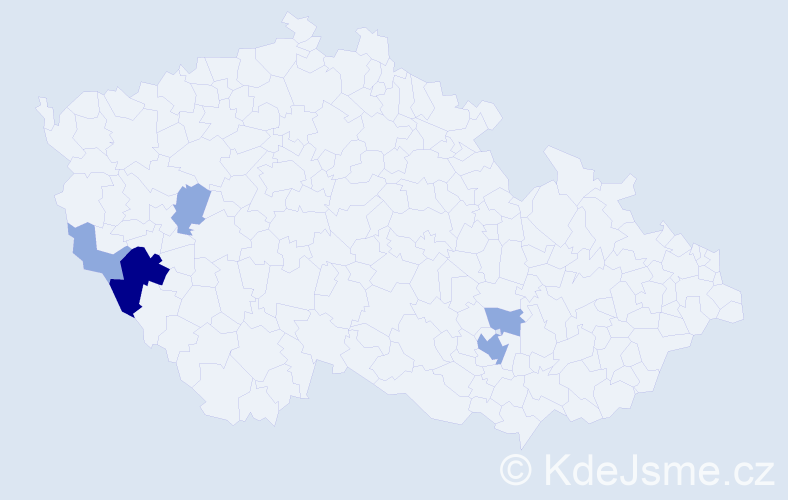 Příjmení: 'Barina', počet výskytů 9 v celé ČR