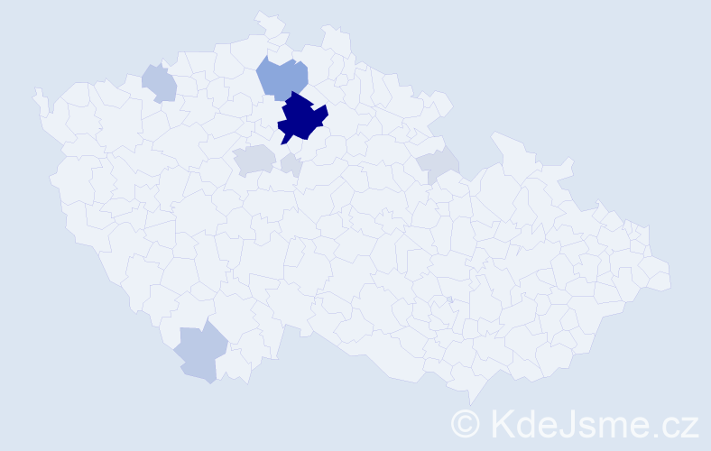 Příjmení: 'Dobaiová', počet výskytů 30 v celé ČR