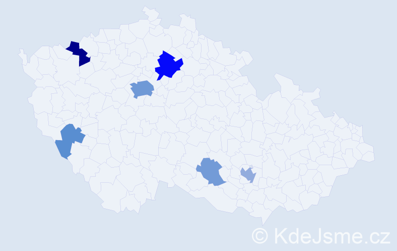 Příjmení: 'Reinhard', počet výskytů 19 v celé ČR