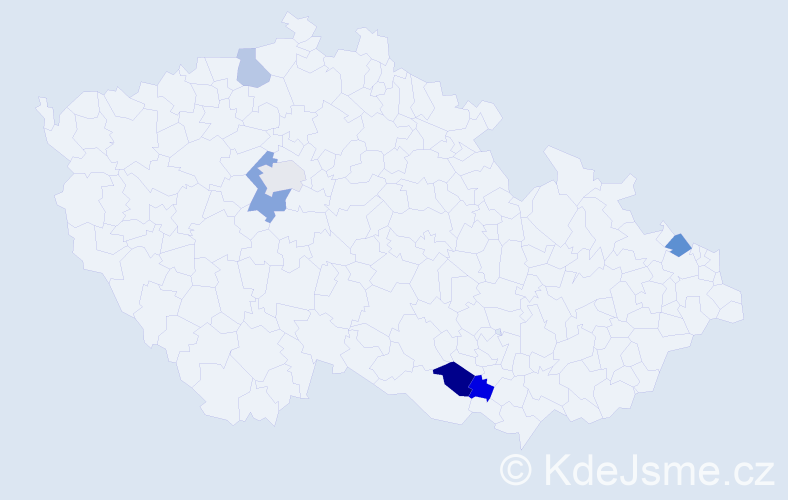 Příjmení: 'Klak', počet výskytů 18 v celé ČR