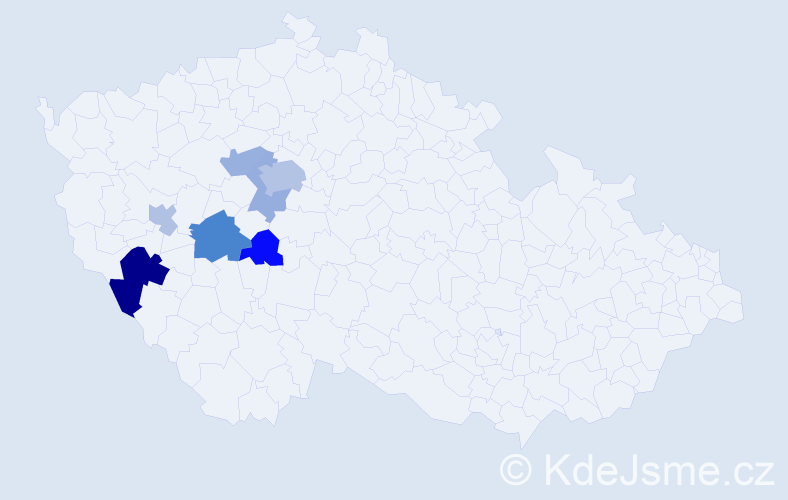 Příjmení: 'Paima', počet výskytů 14 v celé ČR