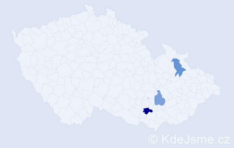 Příjmení: 'Kaderiak', počet výskytů 4 v celé ČR