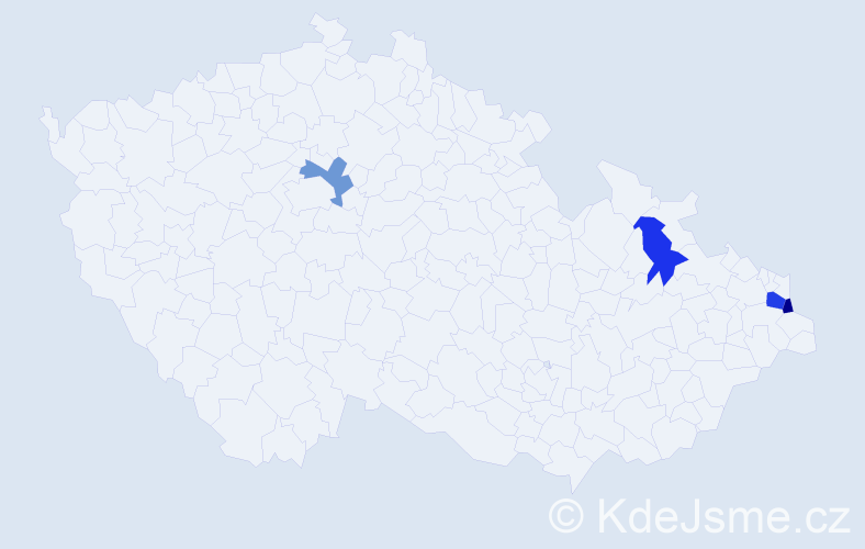 Příjmení: 'Lojzová', počet výskytů 5 v celé ČR