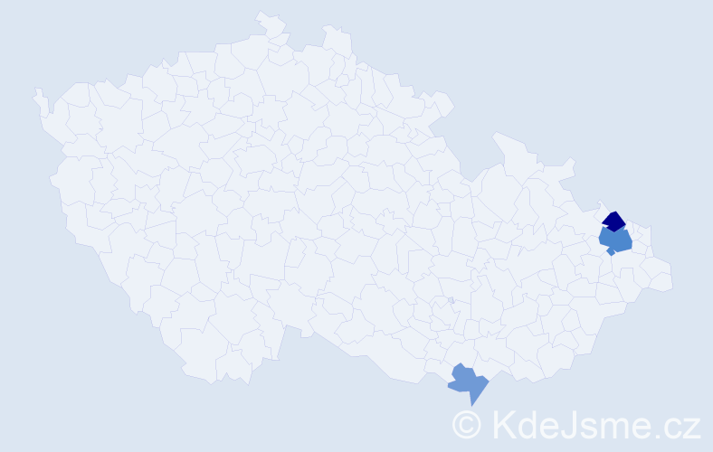 Příjmení: 'Kubinák', počet výskytů 8 v celé ČR