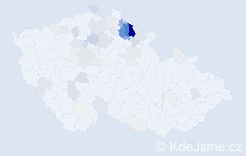 Příjmení: 'Mejsnarová', počet výskytů 218 v celé ČR