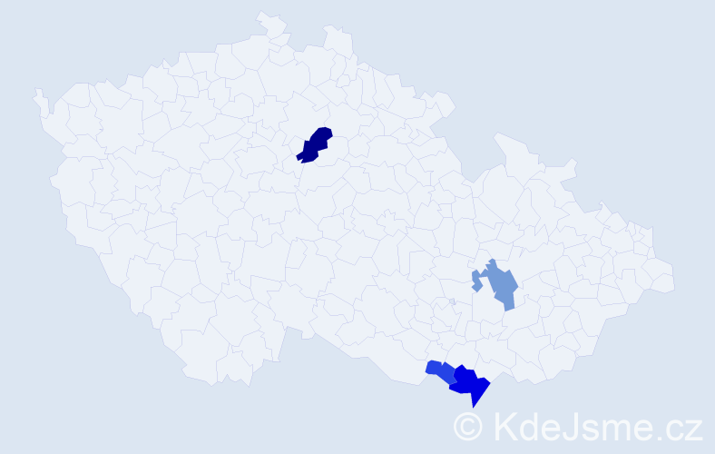 Příjmení: 'Pankivová', počet výskytů 10 v celé ČR