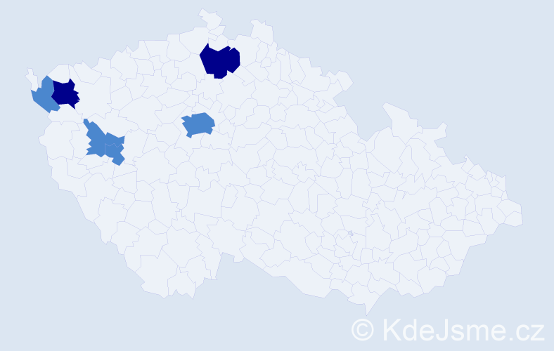 Příjmení: 'Kráglová', počet výskytů 10 v celé ČR