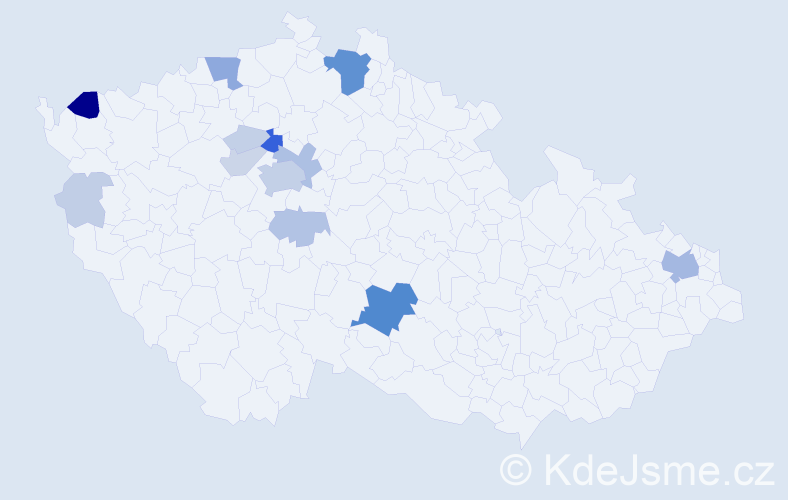 Příjmení: 'Kaliášová', počet výskytů 72 v celé ČR