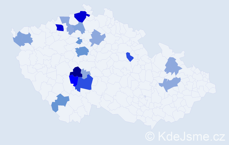 Příjmení: 'Trpková', počet výskytů 60 v celé ČR