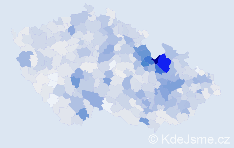 Příjmení: 'Kubíček', počet výskytů 4066 v celé ČR