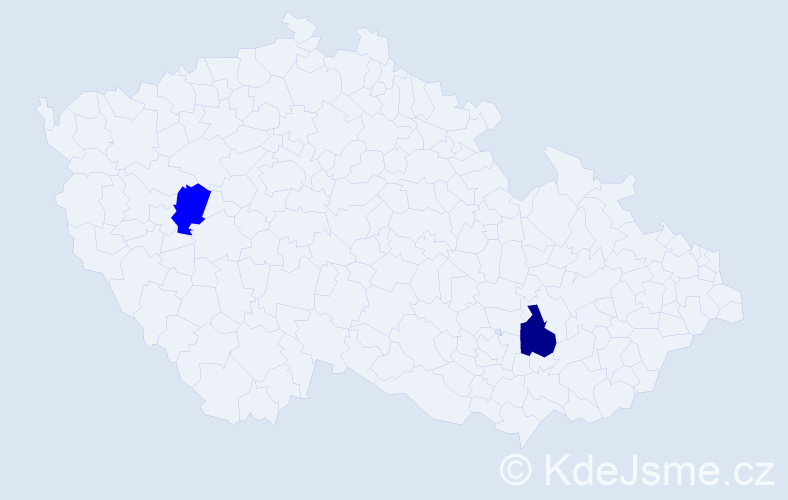 Příjmení: 'Haicerová', počet výskytů 3 v celé ČR