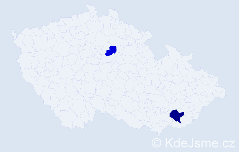 Příjmení: 'Ronďoš', počet výskytů 4 v celé ČR