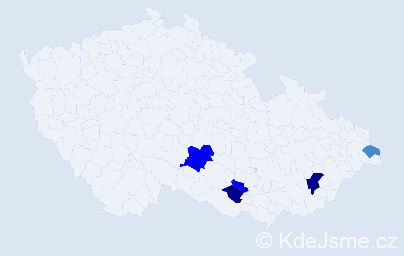 Příjmení: 'Velevová', počet výskytů 11 v celé ČR