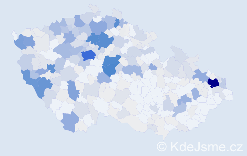 Příjmení: 'Červeňák', počet výskytů 1966 v celé ČR