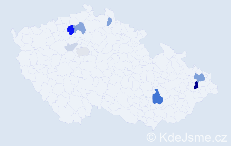 Příjmení: 'Gaubová', počet výskytů 29 v celé ČR