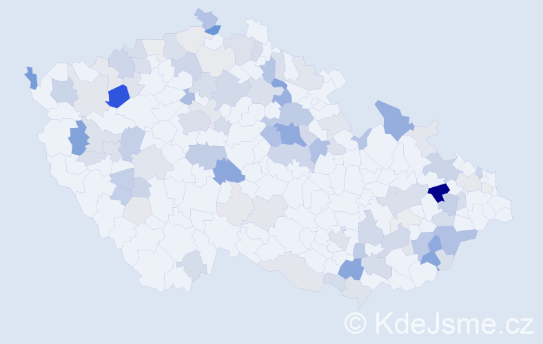 Příjmení: 'Dubec', počet výskytů 307 v celé ČR