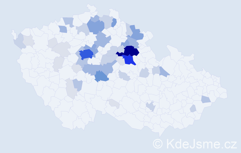 Příjmení: 'Brzková', počet výskytů 171 v celé ČR