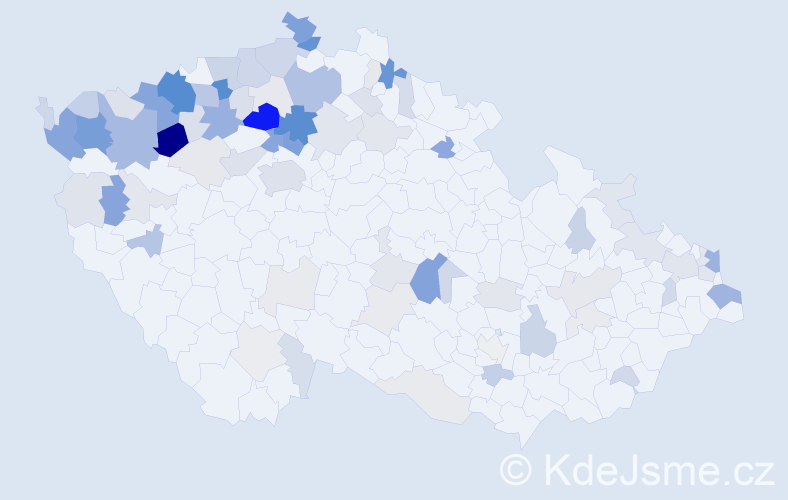 Příjmení: 'Berkiová', počet výskytů 284 v celé ČR