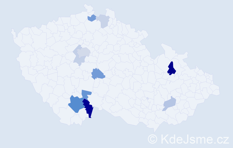 Příjmení: 'Schreib', počet výskytů 22 v celé ČR