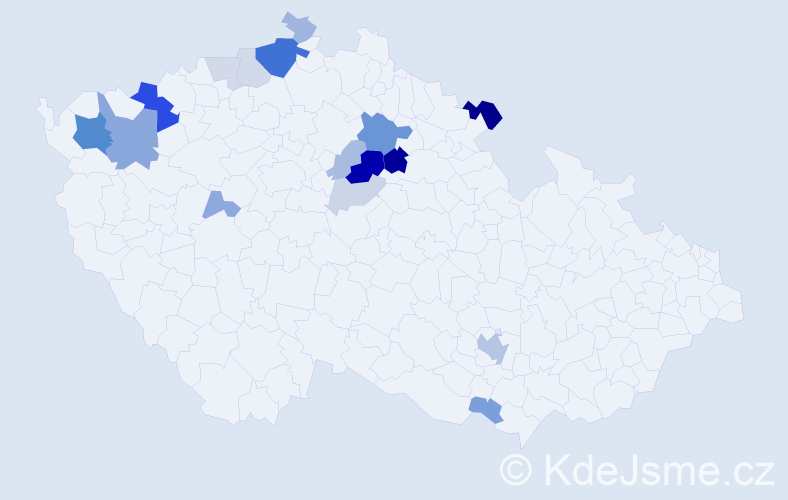 Příjmení: 'Csuporiová', počet výskytů 47 v celé ČR