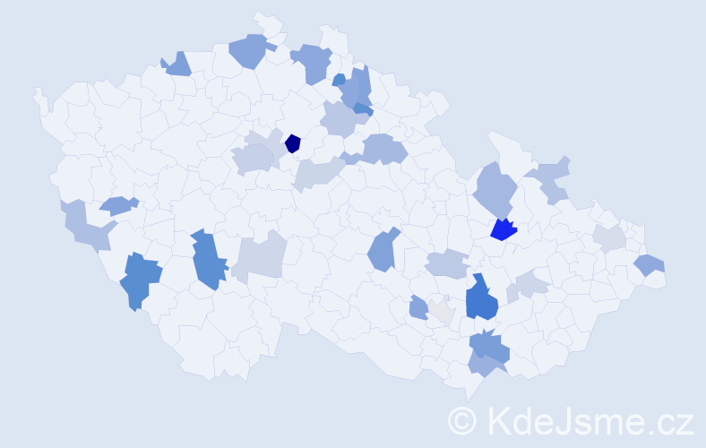 Příjmení: 'Riegl', počet výskytů 69 v celé ČR