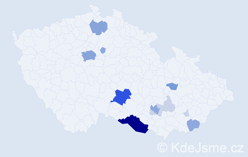 Příjmení: 'Lenikus', počet výskytů 40 v celé ČR