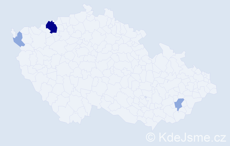 Příjmení: 'Kuľková', počet výskytů 8 v celé ČR