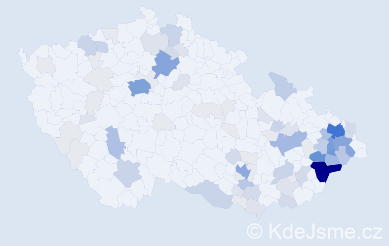 Příjmení: 'Kneblová', počet výskytů 320 v celé ČR