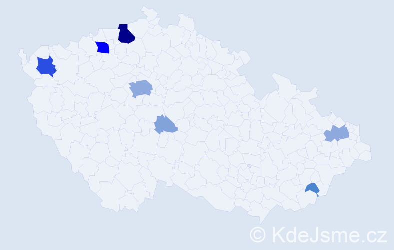 Příjmení: 'Katriňáková', počet výskytů 28 v celé ČR