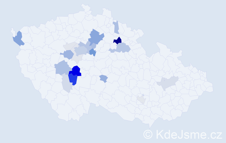 Příjmení: 'Kotrbáčková', počet výskytů 71 v celé ČR