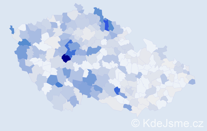 Příjmení: 'Petráková', počet výskytů 1133 v celé ČR