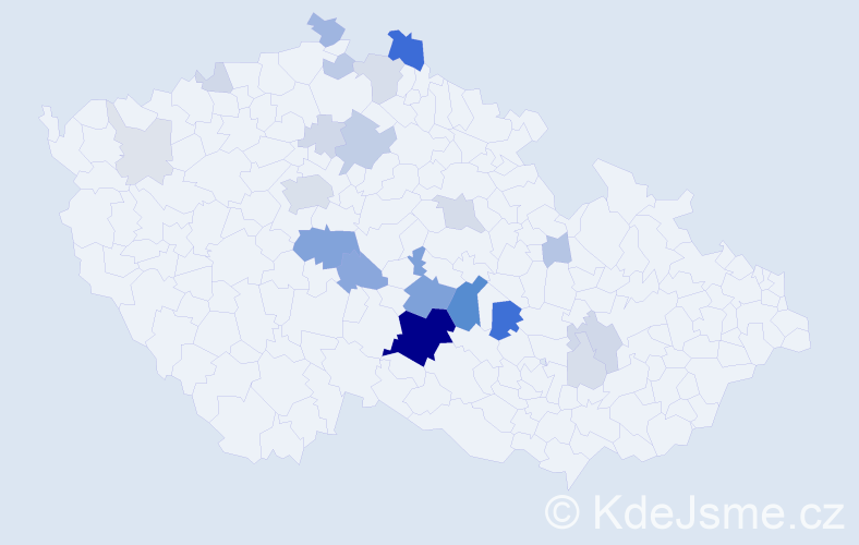 Příjmení: 'Čumplová', počet výskytů 85 v celé ČR