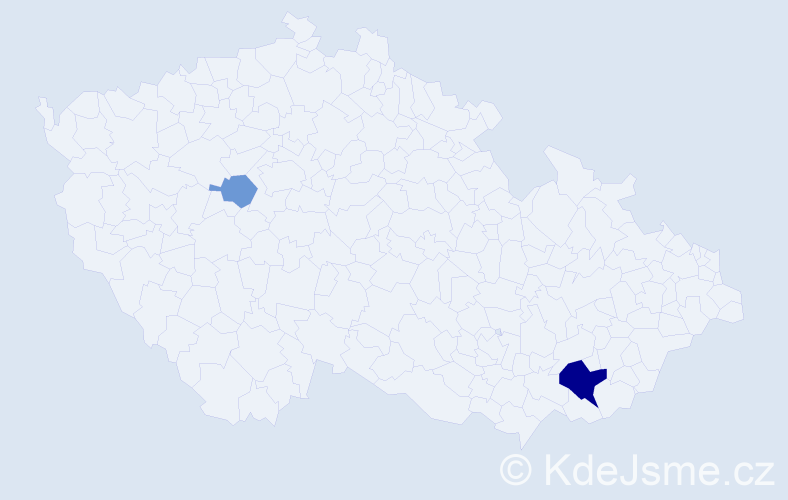 Příjmení: 'Grančaiová', počet výskytů 5 v celé ČR