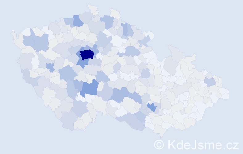 Příjmení: 'Doubek', počet výskytů 1609 v celé ČR