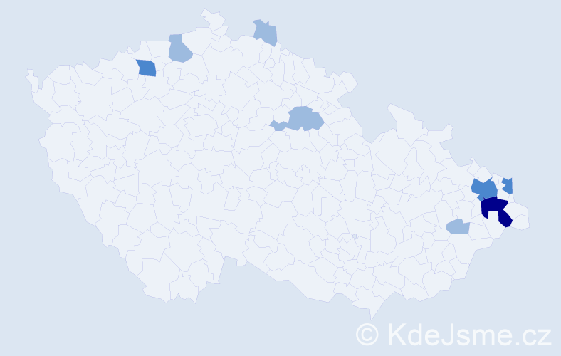 Příjmení: 'Jarema', počet výskytů 14 v celé ČR