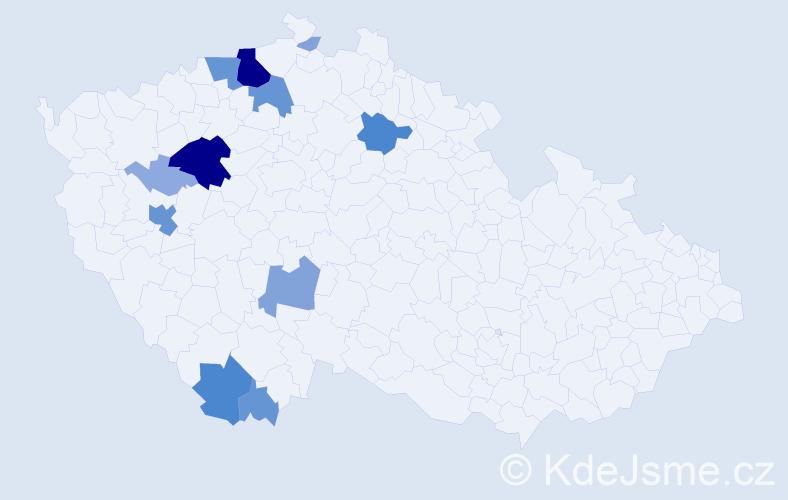 Příjmení: 'Lüftner', počet výskytů 41 v celé ČR