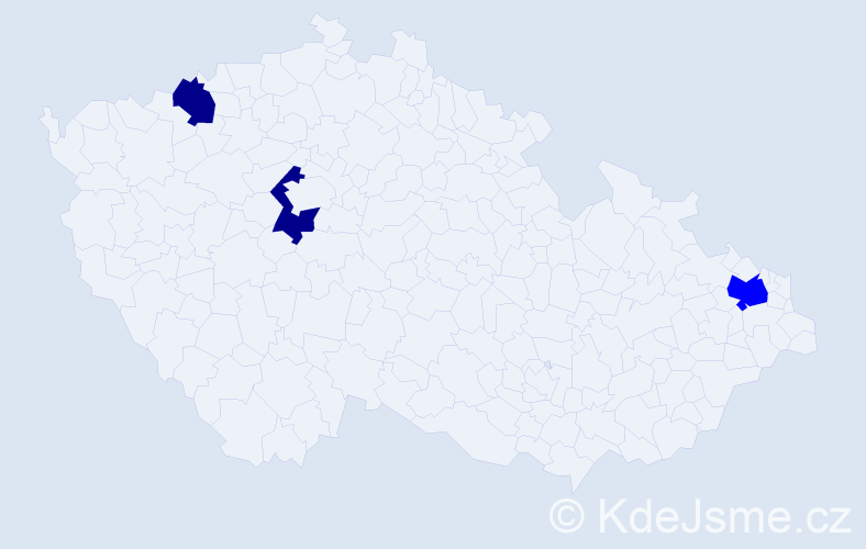 Příjmení: 'Voloczek', počet výskytů 5 v celé ČR