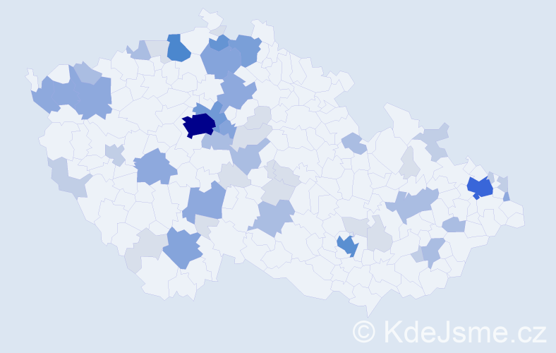 Příjmení: 'Špak', počet výskytů 167 v celé ČR