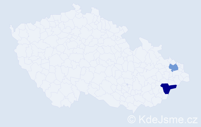 Příjmení: 'Larmerová', počet výskytů 4 v celé ČR