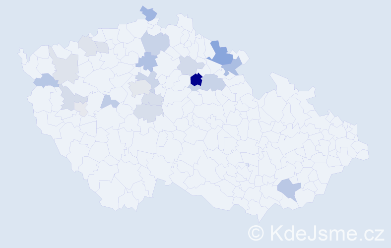Příjmení: 'Kebort', počet výskytů 44 v celé ČR