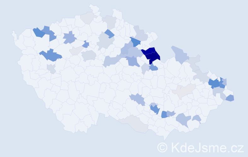 Příjmení: 'Plachetková', počet výskytů 209 v celé ČR