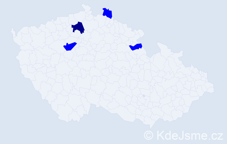 Příjmení: 'Ceithamel', počet výskytů 5 v celé ČR
