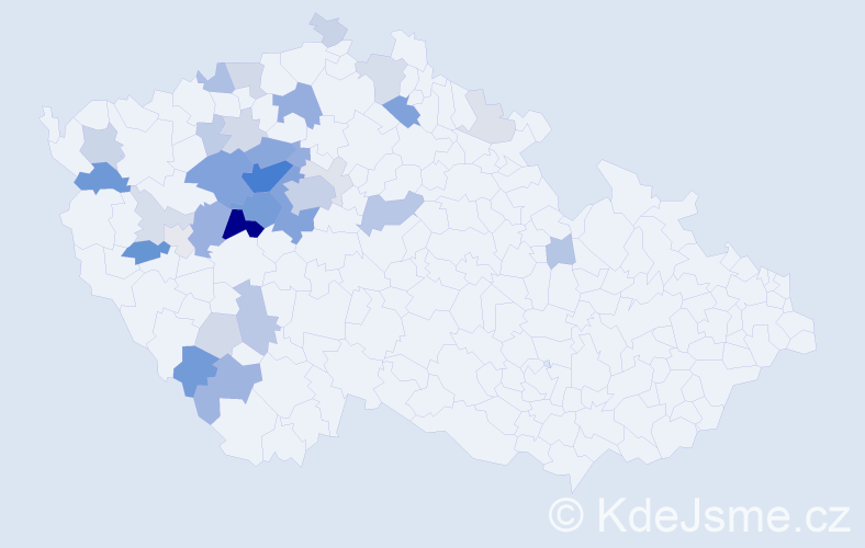 Příjmení: 'Carvanová', počet výskytů 114 v celé ČR