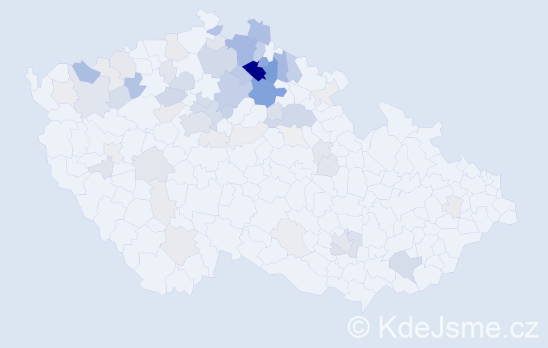 Příjmení: 'Dědečková', počet výskytů 225 v celé ČR