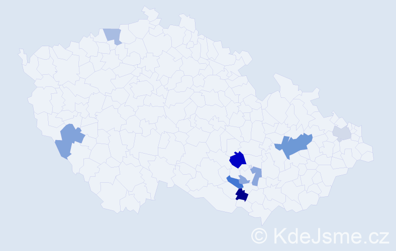 Příjmení: 'Iskra', počet výskytů 11 v celé ČR