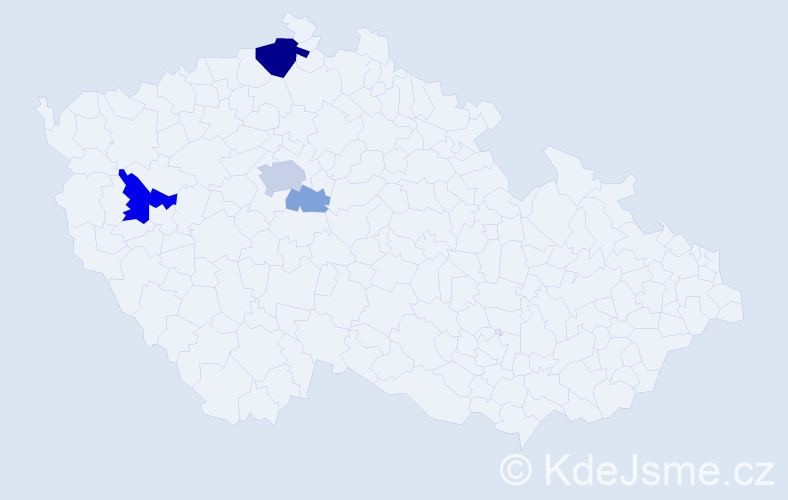 Příjmení: 'Kumpf', počet výskytů 13 v celé ČR