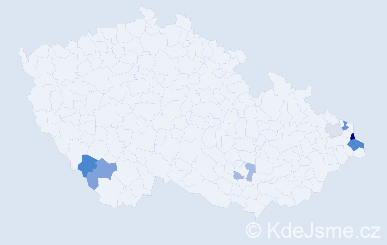 Příjmení: 'Kidoňová', počet výskytů 12 v celé ČR