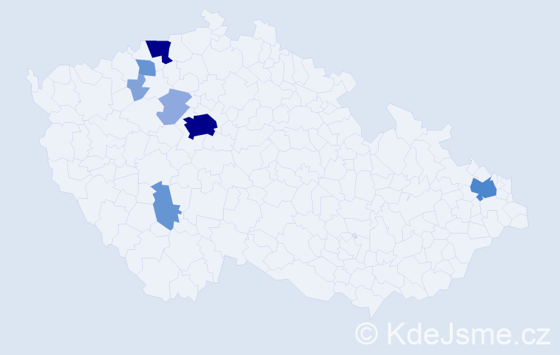 Příjmení: 'Cingl', počet výskytů 30 v celé ČR